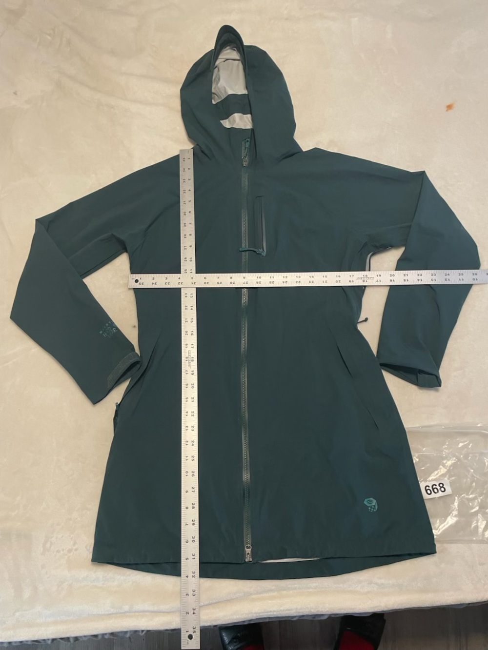 Mountain Hardwear Teal Green Hooded Women's Jacket